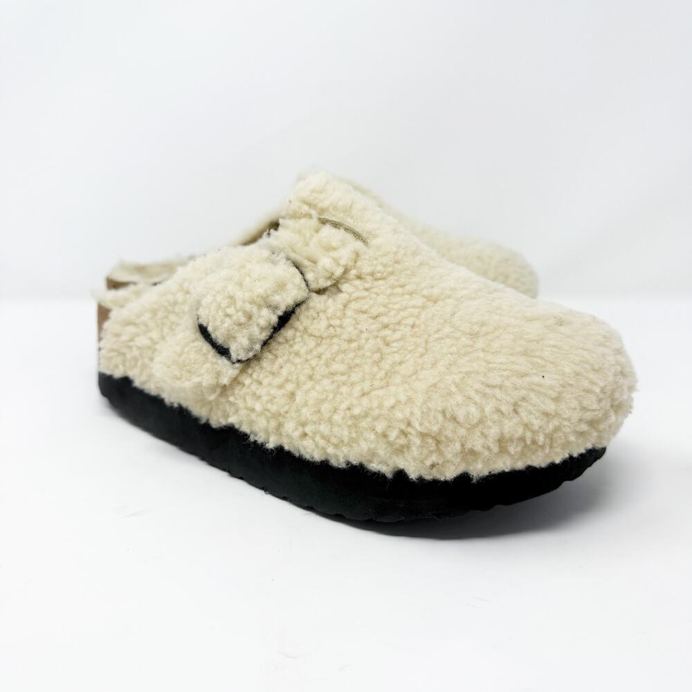 Papillio Cream Shearling Platform Clogs Women's EU 40/US 9-9.5 Made in Portugal - Picture 8 of 8